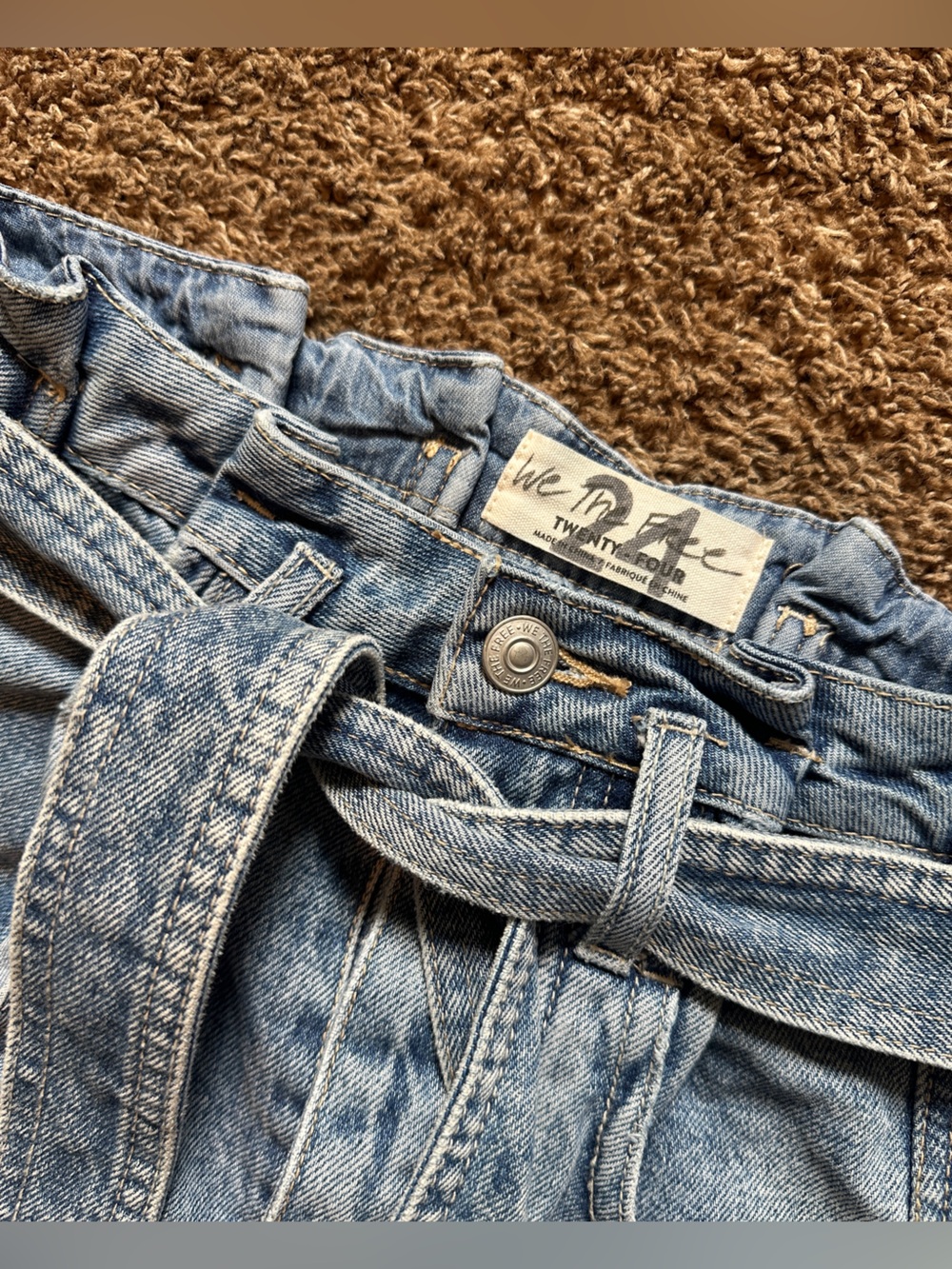Free People "We The Free" East of Eden Denim Mini Skirt